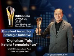 Indonesia Awards 2023, Pj. Gubernur Sulbar Raih Penghargaan Kategori Digitalisasi Tata Kelola Pemerintahan