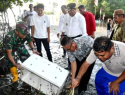 Pj Bahtiar Rayakan HUT RI Dengan Penebaran Benih Kepiting di Area Mangrove