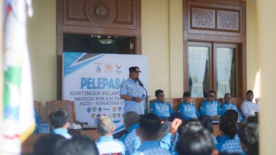 Pj Bahtiar Lepas Kontingen Sulbar Menuju PON XXI Aceh-Sumut 2024