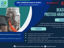 Pendaftaran Beasiswa Pemprov Pemprov Sulbar Buka Pendaftaran Program Beasiswa Mulai 1 September 2024