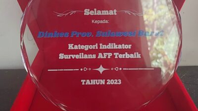 Capai Target NPAFP dan Discarded Rate Tahun 2023, Sulbar Terima Penghargaan dari Kemenkes RI