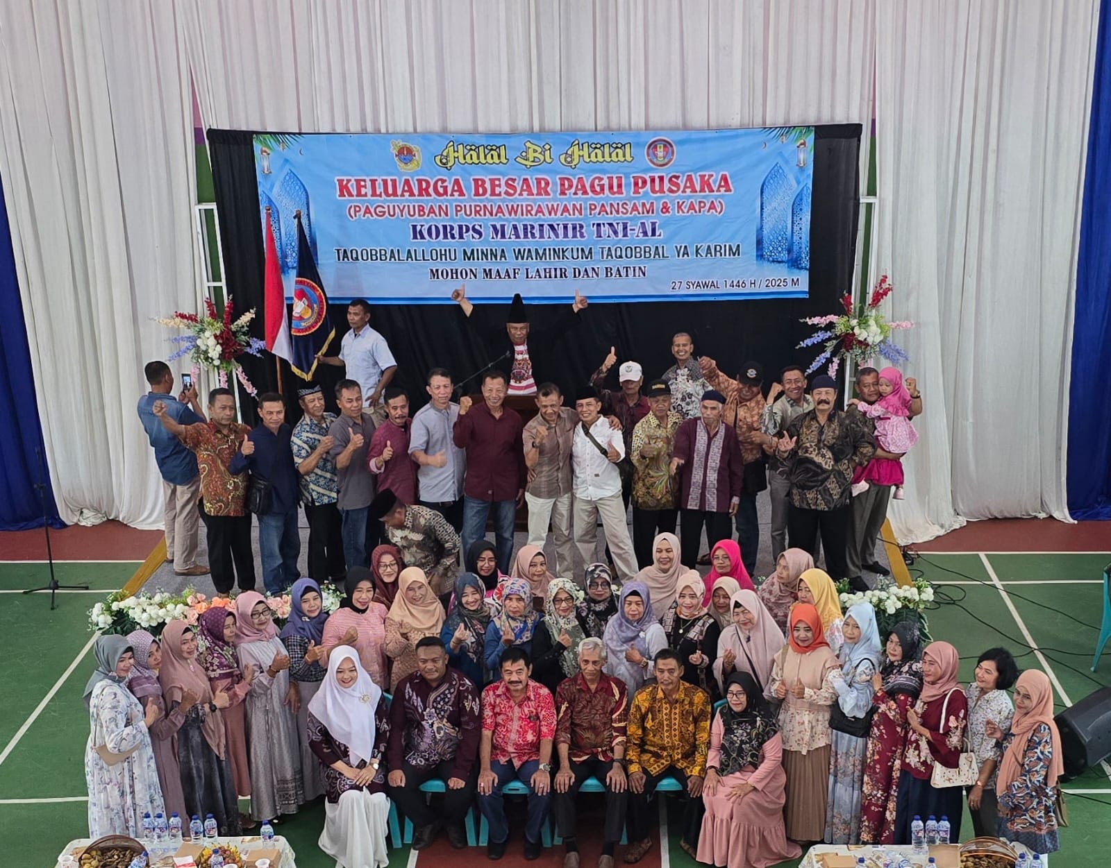 Komandan Yonranratfib 2 Mar Pererat Tali Silaturahmi Melalui Halal Bihalal Paguyuban Purnawirawan Pansam Dan Kapa