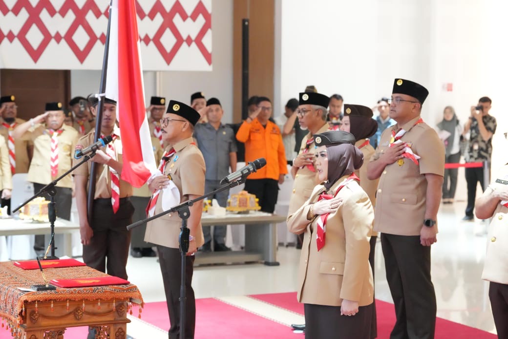 Suhardi Duka Pimpin Mabida dan Suraidah Ketua Kwarda Gerakan Pramuka Sulbar Periode 2025-2030
